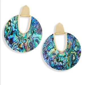 Kendra Scott Diane mother of pearl gold earrings